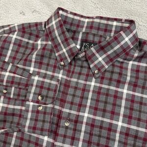 Jos.‎ A. Bank Men's Plaid Shirt Size XL Long Sleeve Button Front Excellent Cond.